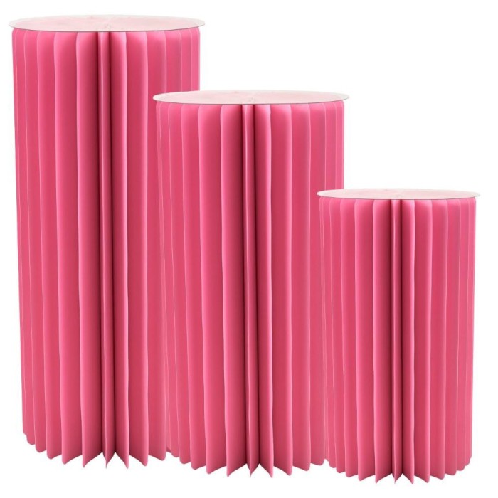 SET 3 COLONNE CARTA ROSA D40 D60-80-100